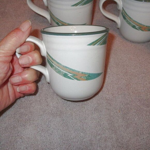 VTG Set Of 4 Noritake NEW WEST Stoneware MUGS Cups 8696 DISCONTINUED Japan LOT - Picture 2 of 8